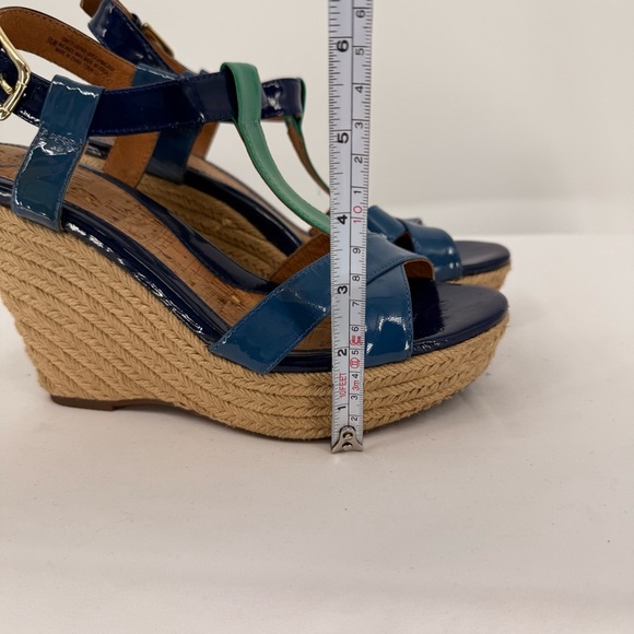 Sofft Womens Pedra T-Strap Wedge Sandals size 9.5M Blue Green Multi‎ Color - Picture 10 of 10
